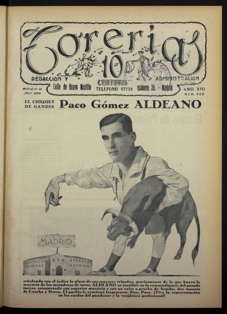 Miniatura de Torerías del 17 de abril de 1932, nº 628