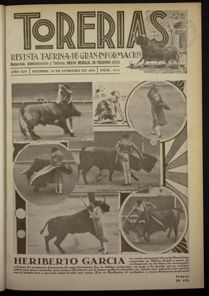 Miniatura de Torerías del 19 de febrero de 1933, nº 672