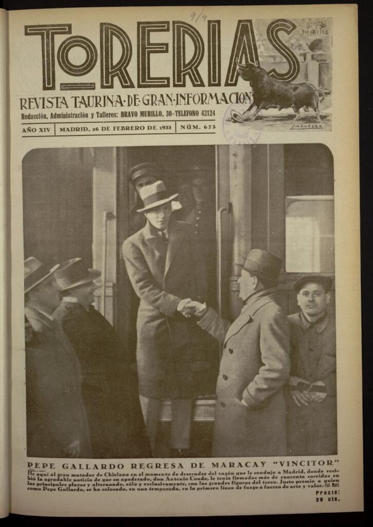 Miniatura de Torerías del 26 de febrero de 1933, nº 673