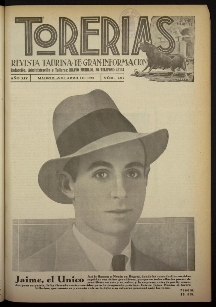 Miniatura de Torerías del 23 de abril de 1933, nº 681