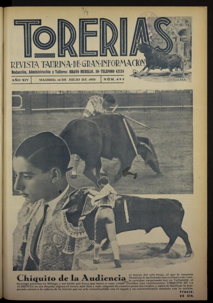 Miniatura de Torerías del 16 de julio de 1933, nº 693