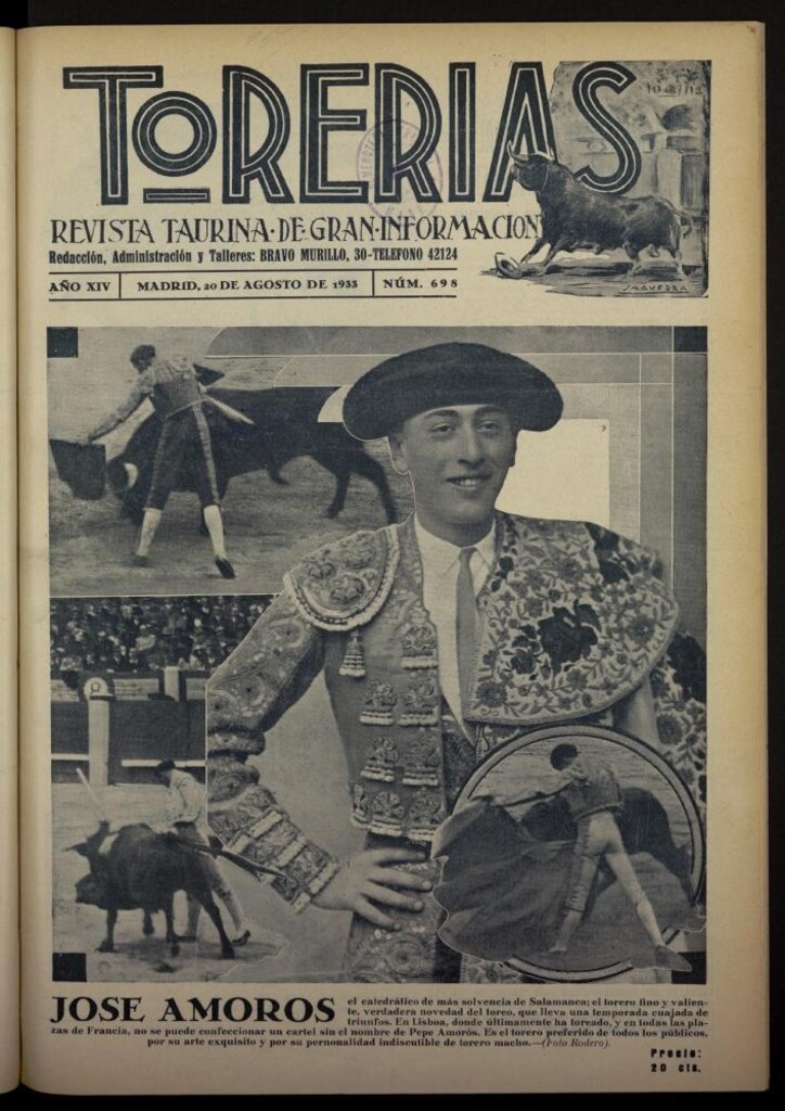 Miniatura de Torerías del 20 de agosto de 1933, nº 698
