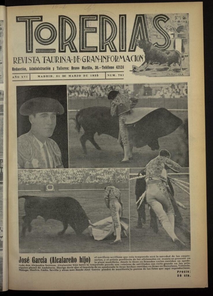 Miniatura de Torerías del 31 de marzo de 1935, nº 781