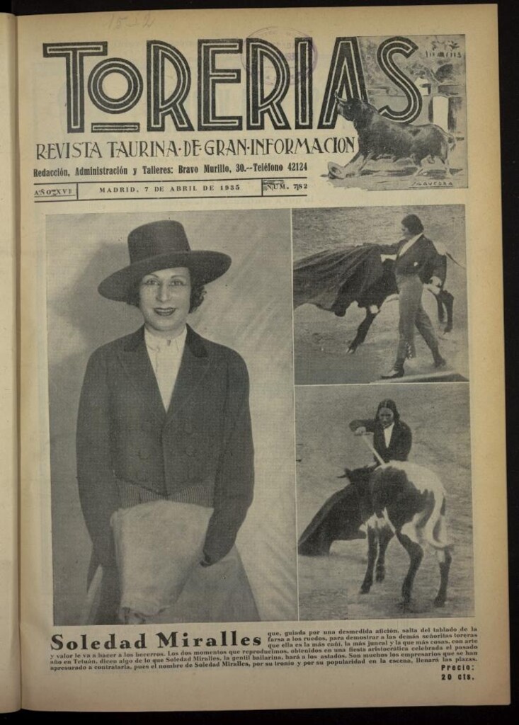 Miniatura de Torerías del 7 de abril de 1935, nº 782