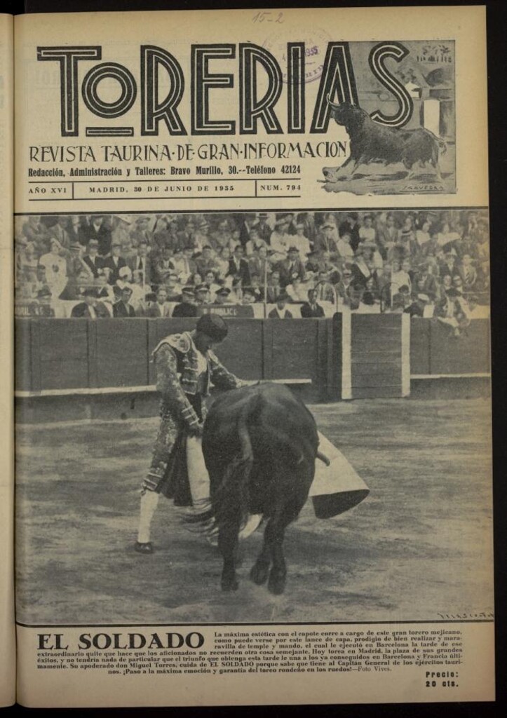 Miniatura de Torerías del 30 de junio de 1935, nº 794