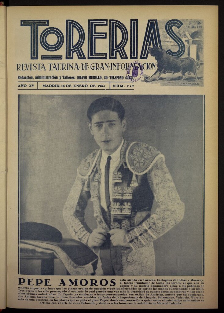 Miniatura de Torerías del 15 de enero de 1934, nº 719