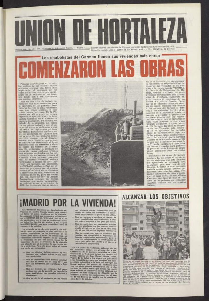 Miniatura de La Unión de Hortaleza de septiembre de 1978, nº 8