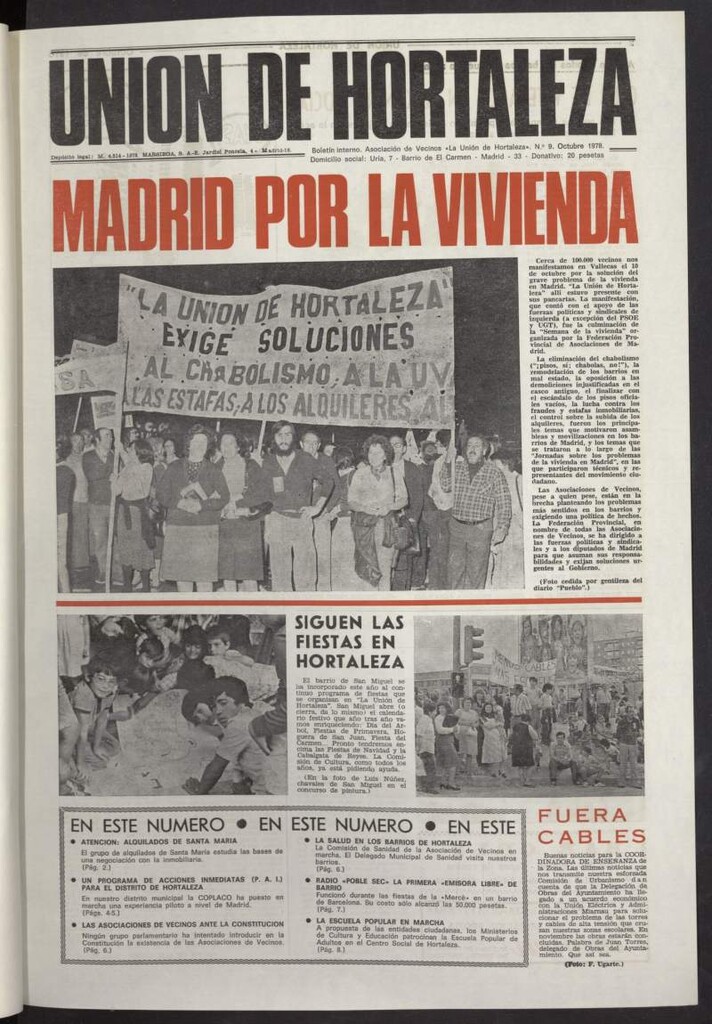 Miniatura de La Unión de Hortaleza de octubre de 1978, nº 9