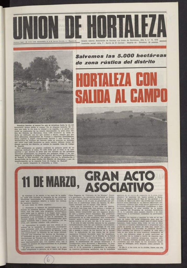 Miniatura de La Unión de Hortaleza de enero-febrero de 1979, nº 12