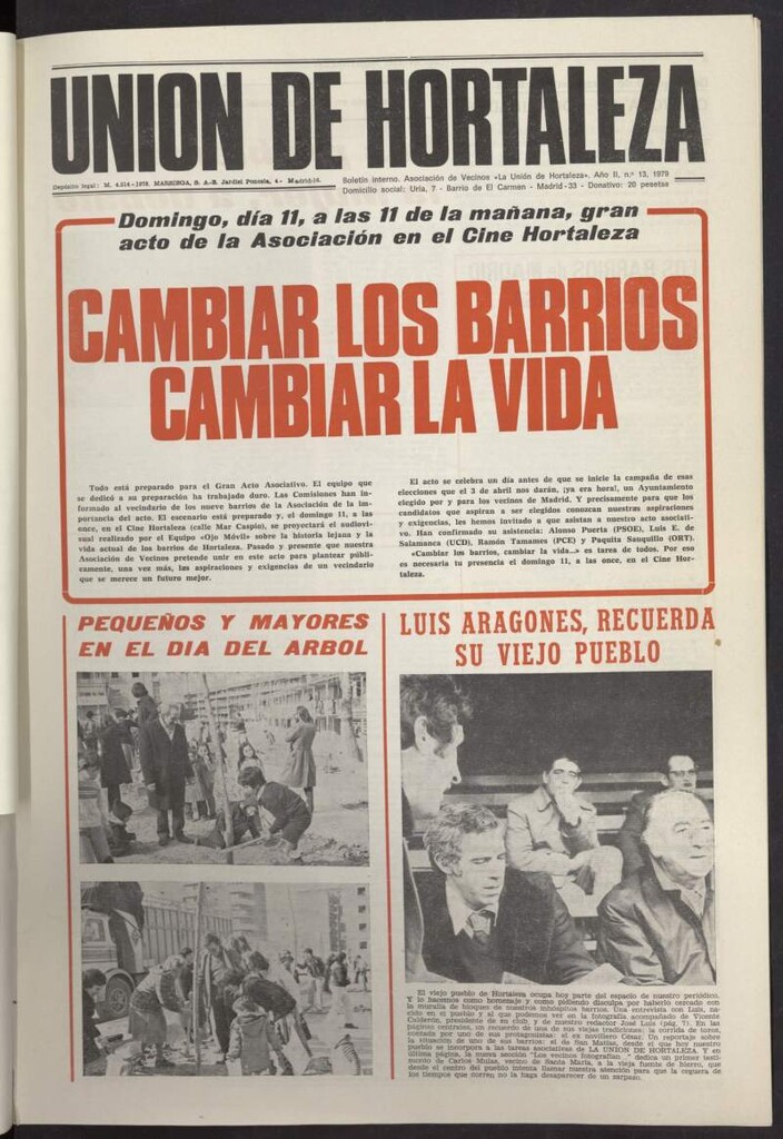 Miniatura de La Unión de Hortaleza de marzo de 1979, nº 13