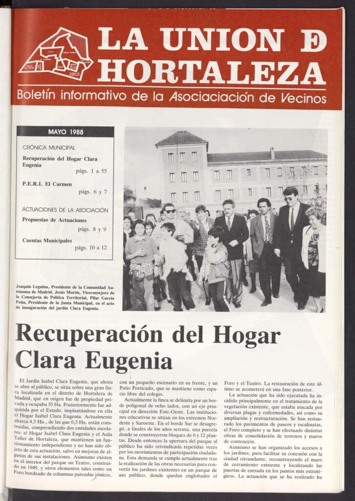 Miniatura de La Unión de Hortaleza de mayo de 1988