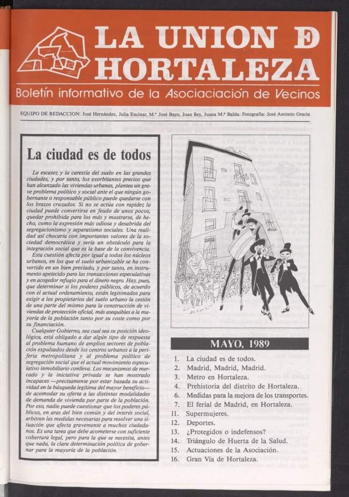 Miniatura de La Unión de Hortaleza de mayo de 1989