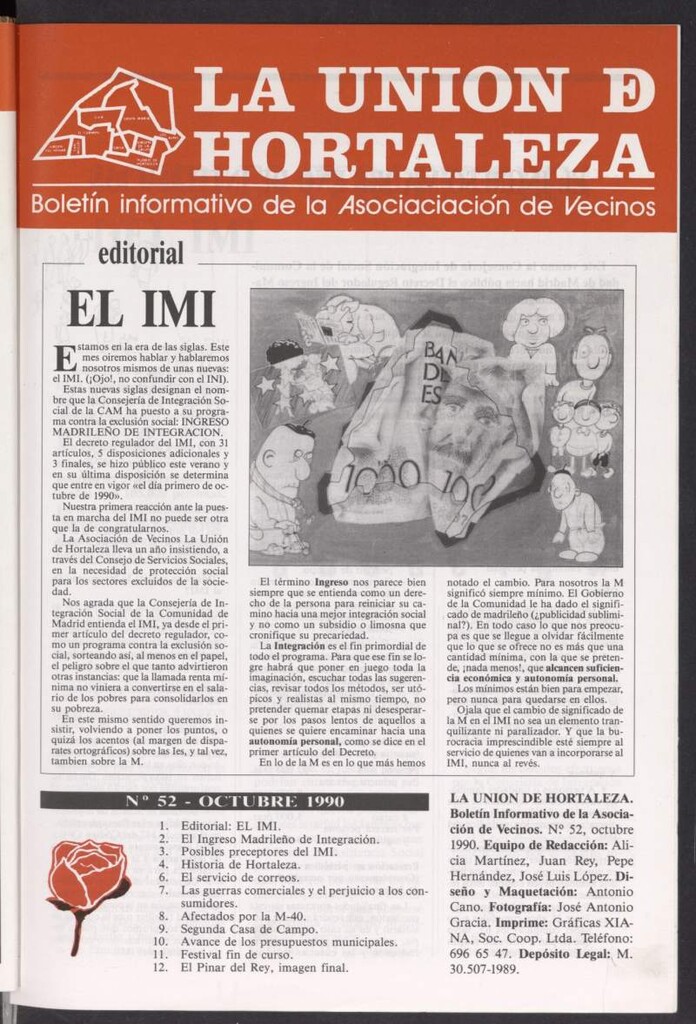 Miniatura de La Unión de Hortaleza de octubre de 1990, nº 52