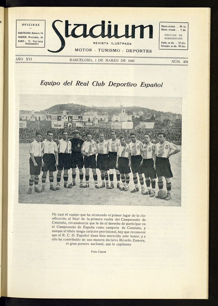 Miniatura de Stadium: revista ilustrada técnica y deportiva del 1 de marzo de 1926, nº 458