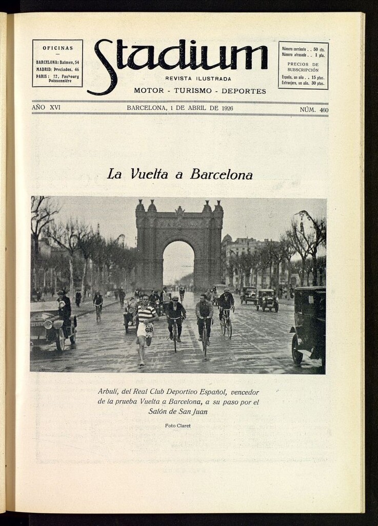 Miniatura de Stadium: revista ilustrada técnica y deportiva del 1 de abril de 1926, nº 460
