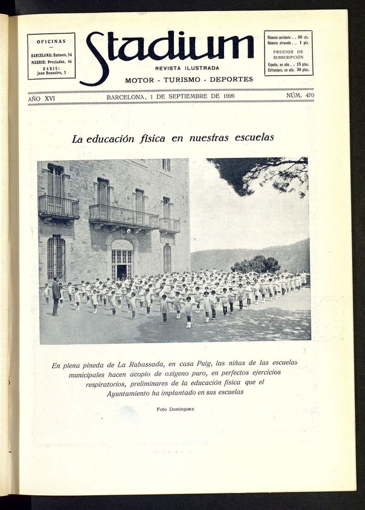 Miniatura de Stadium: revista ilustrada técnica y deportiva del 1 de septiembre de 1926, nº 470