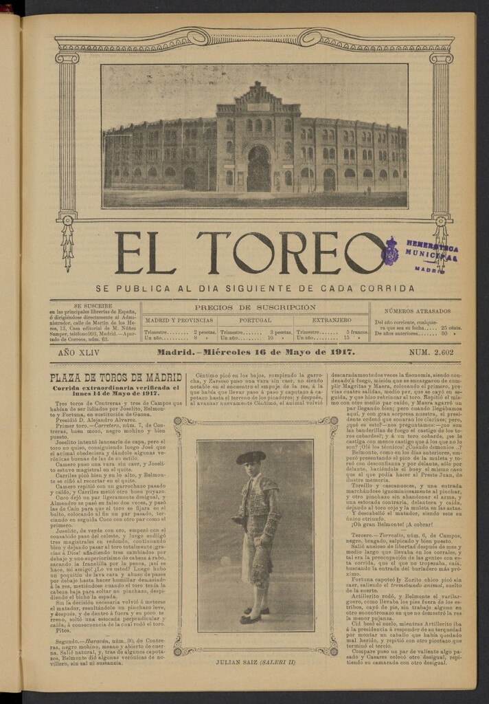 Miniatura de Águilas: Diario Nacional-Sindicalista del 27 de octubre de 1937, nº 281