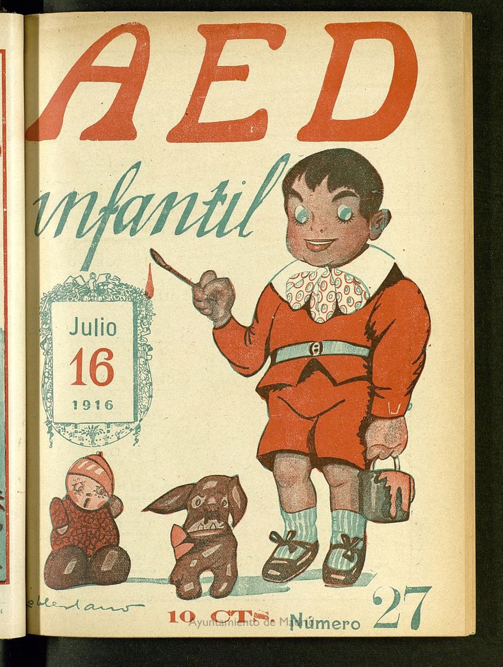 Miniatura de A.E.D. Infantil : revista semanal ilustrada del 16 de julio de 1916, nº 27