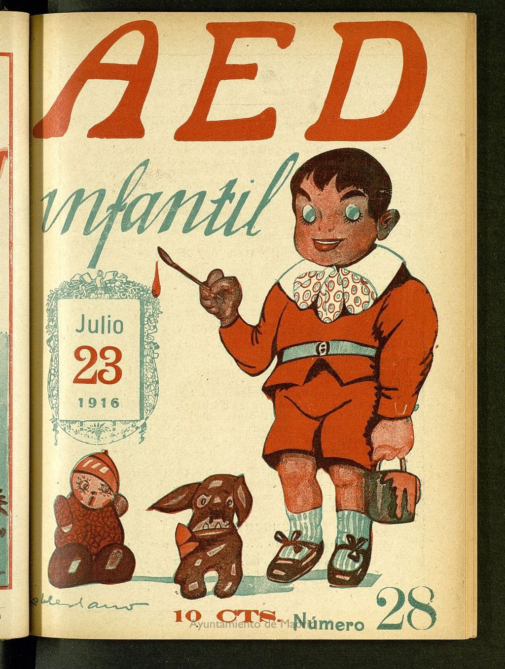 Miniatura de A.E.D. Infantil : revista semanal ilustrada del 23 de julio de 1916, nº 28