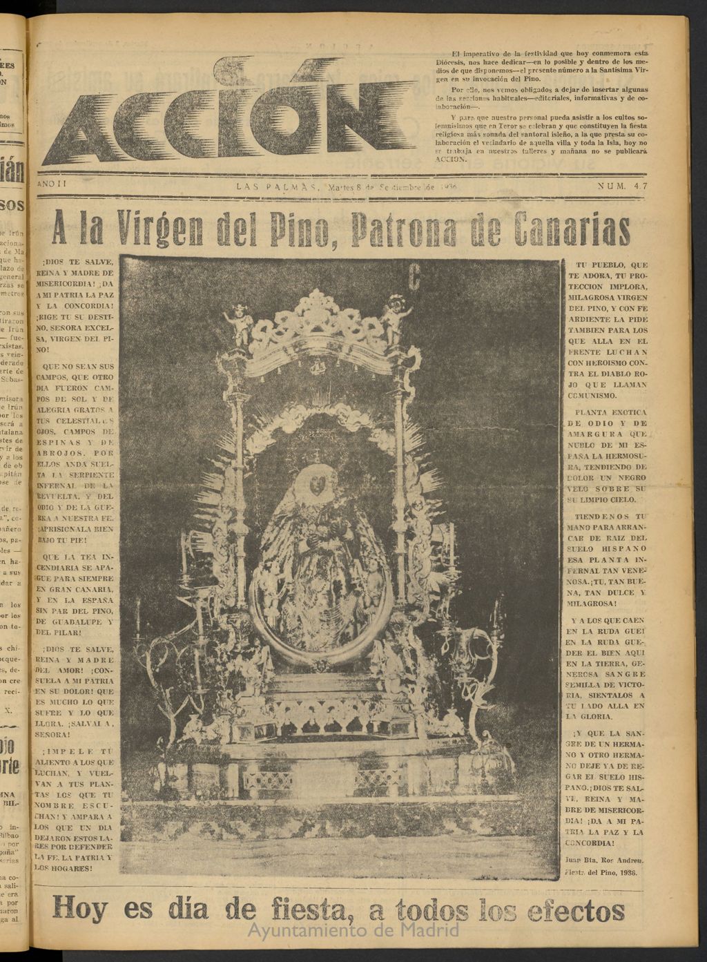 Miniatura de Acción (Las Palmas de Gran Canaria) del 8 de septiembre de 1936, nº 427