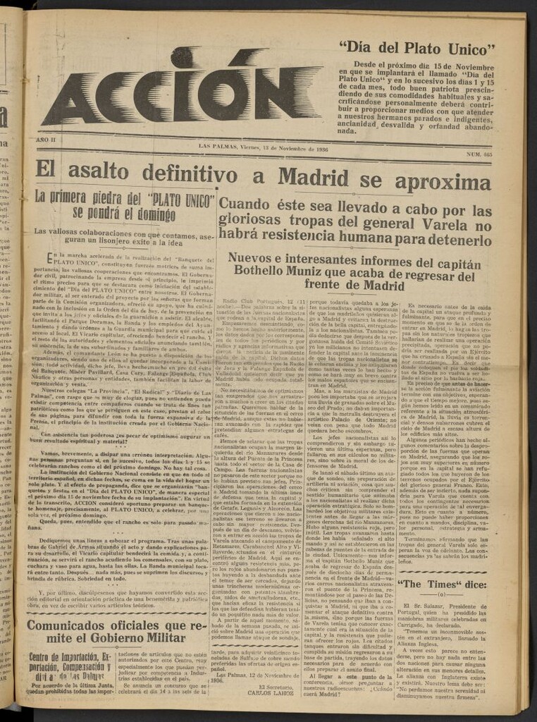 Miniatura de Acción (Las Palmas de Gran Canaria) del 13 de noviembre de 1936, nº 465