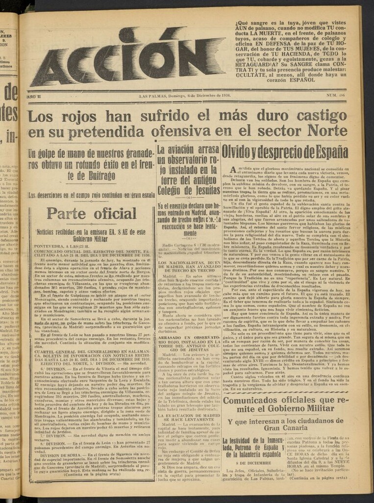 Miniatura de Acción (Las Palmas de Gran Canaria) del 6 de diciembre de 1936, nº 486