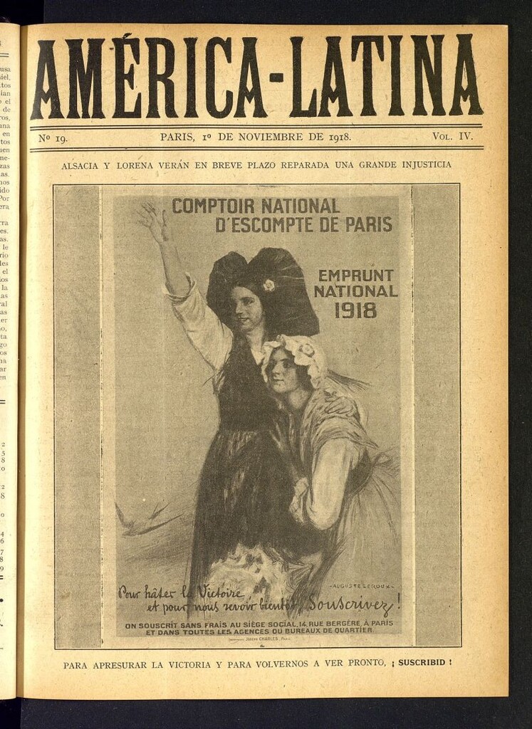 Miniatura de América-Latina de 1 noviembre de 1918, nº 19