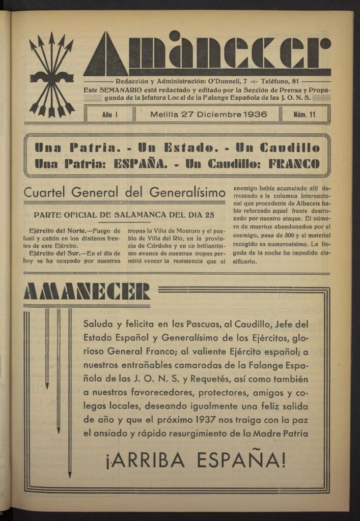 Miniatura de Amanecer del 27 de diciembre de 1936, nº 11