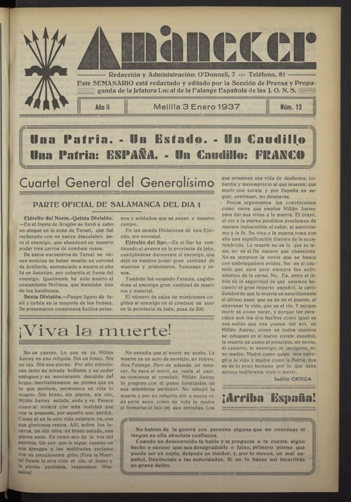 Miniatura de Amanecer del 3 de enero de 1937, nº 12