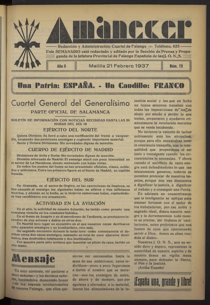 Miniatura de Amanecer del 21 de febrero de 1937, nº 19