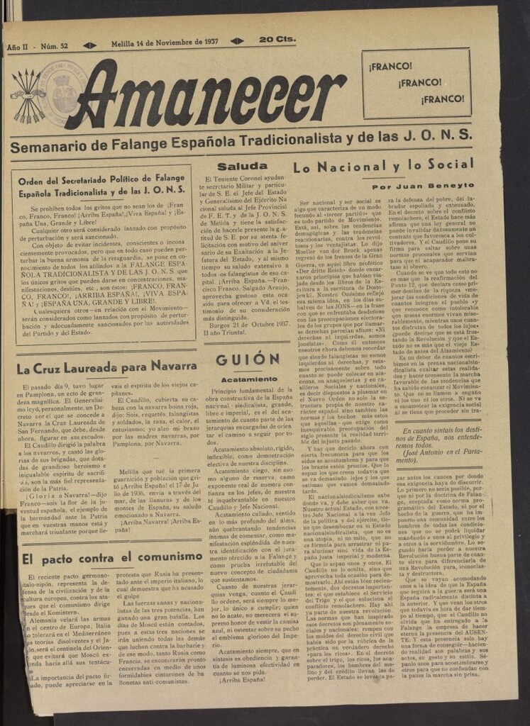 Miniatura de Amanecer del 14 de noviembre de 1937, nº 52