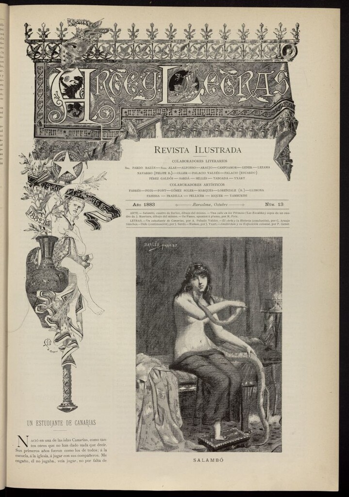 Miniatura de Arte y Letras: revista ilustrada de octubre de 1883, nº 13