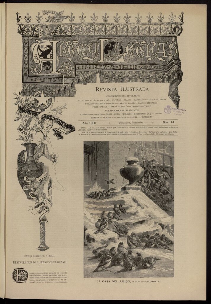 Miniatura de Arte y Letras: revista ilustrada de noviembre de 1883, nº 14