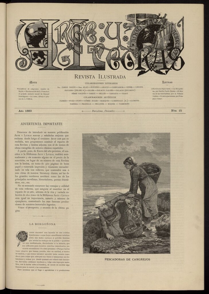 Miniatura de Arte y Letras : revista ilustrada de diciembre de 1883, nº 15