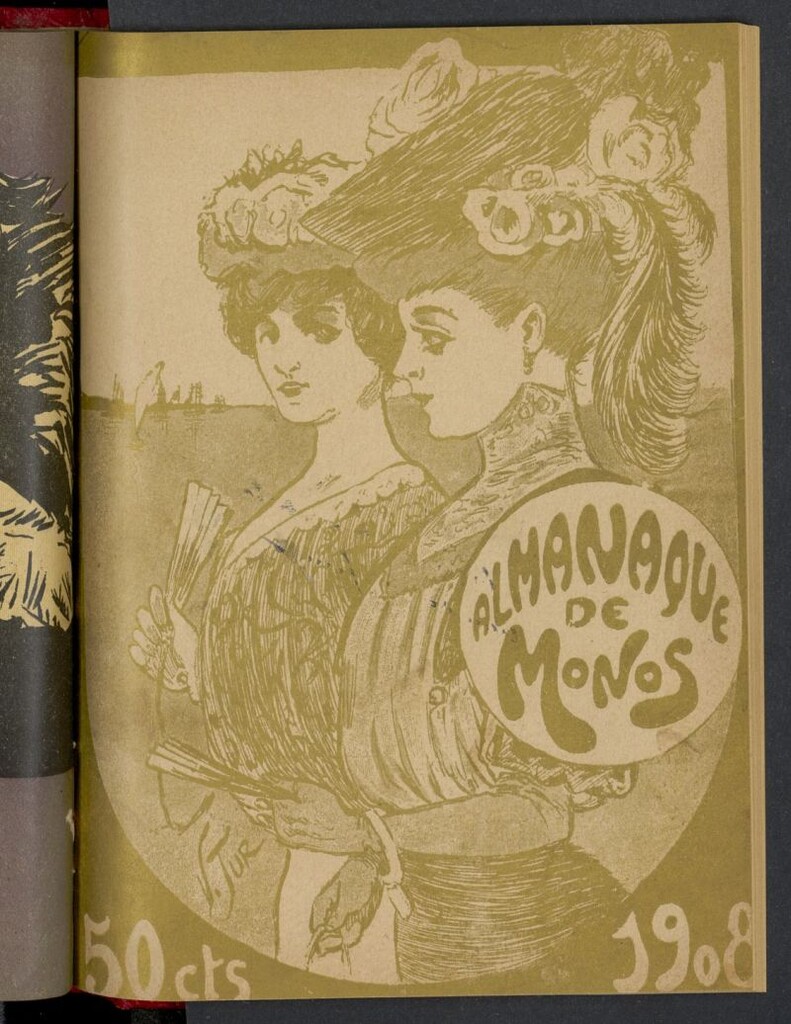 Miniatura de Almanaque del Semanario Humorístico "Monos" para 1908