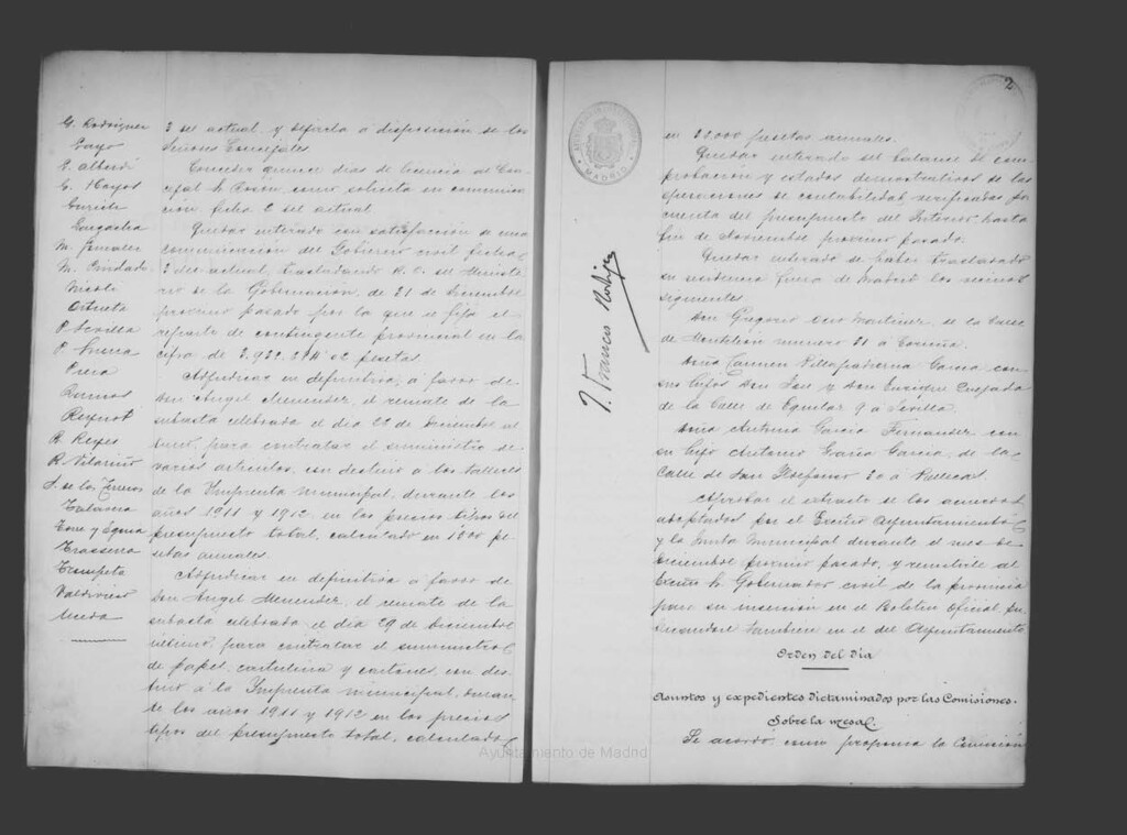 Miniatura de Actas de acuerdos del Ayuntamiento. Tomo 523 del año 1911 (7 enero a 31 marzo)