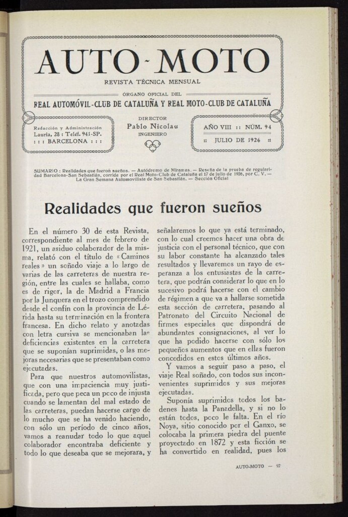 Miniatura de Auto-Moto de julio de 1926, nº 94