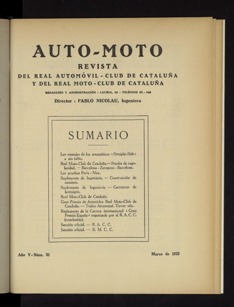 Miniatura de Auto-Moto de marzo de 1923, nº 55