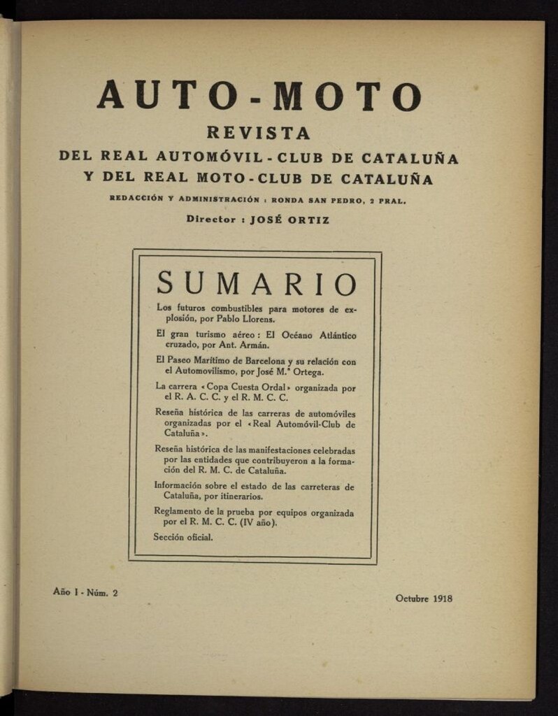Miniatura de Auto-Moto de octubre de 1918, nº 2