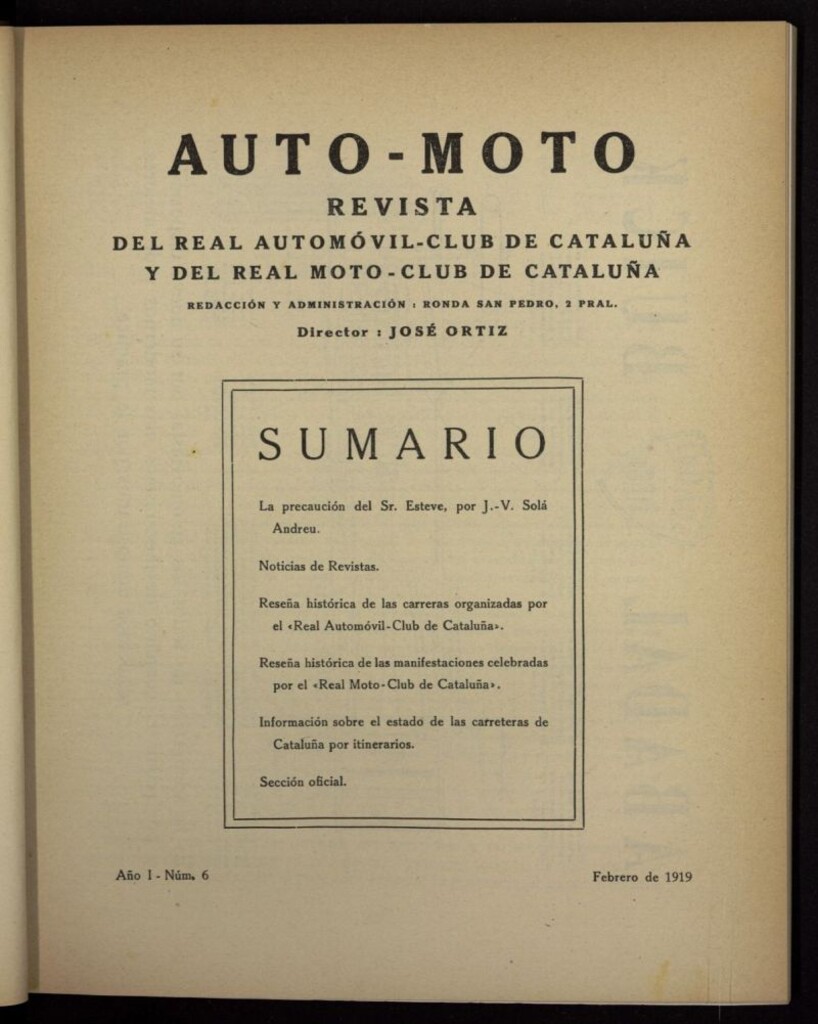 Miniatura de Auto-Moto de febrero de 1919, nº 6