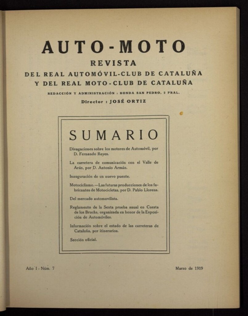 Miniatura de Auto-Moto de marzo de 1919, nº 7