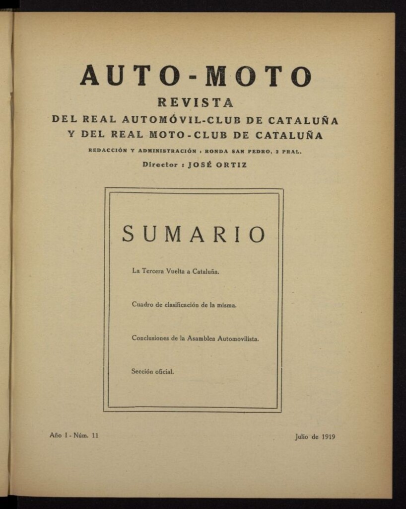 Miniatura de Auto-Moto de julio de 1919, nº 11