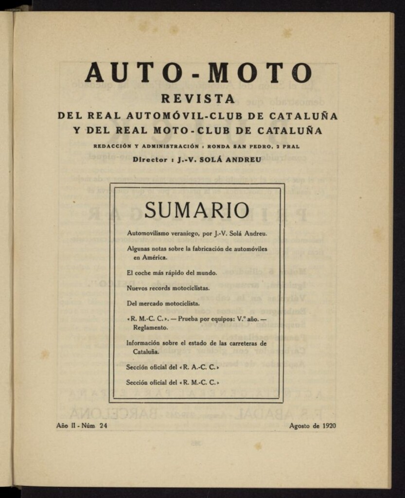 Miniatura de Auto-Moto de agosto de 1920, nº 24