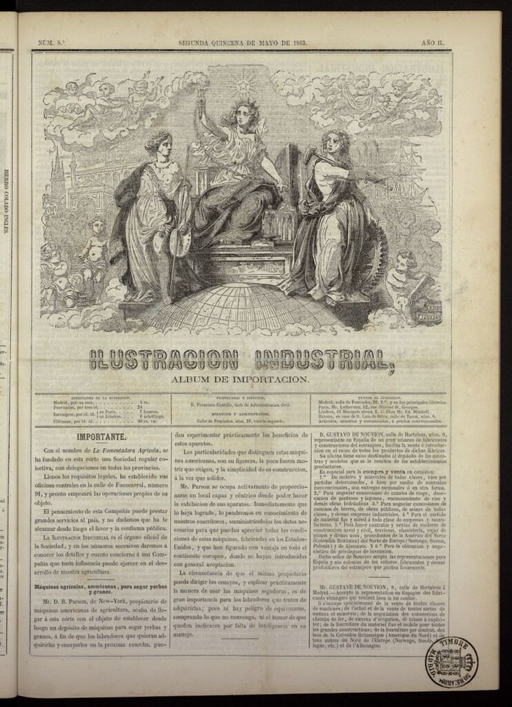 Miniatura de Ilustración Industrial: álbum de importación de la segunda quincena de mayo de 1863, nº 8