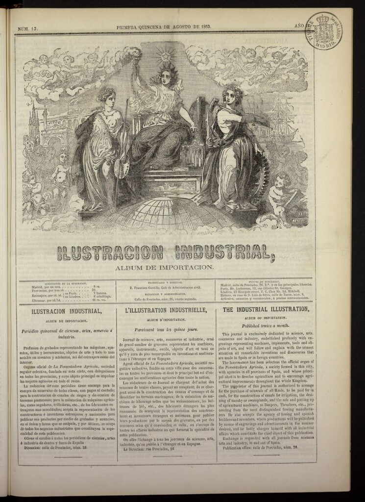 Miniatura de Ilustración Industrial: álbum de importación de la primera quincena de agosto de 1863, nº 13
