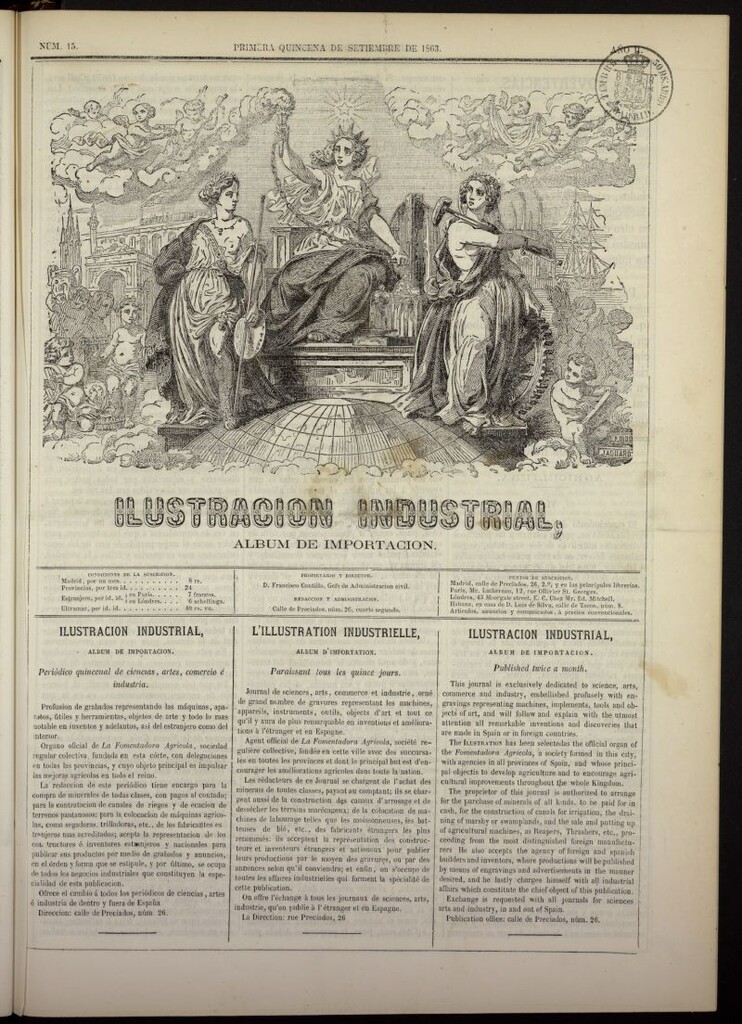 Miniatura de Ilustración Industrial: álbum de importación de la primera quincena de septiembre de 1863, nº 15