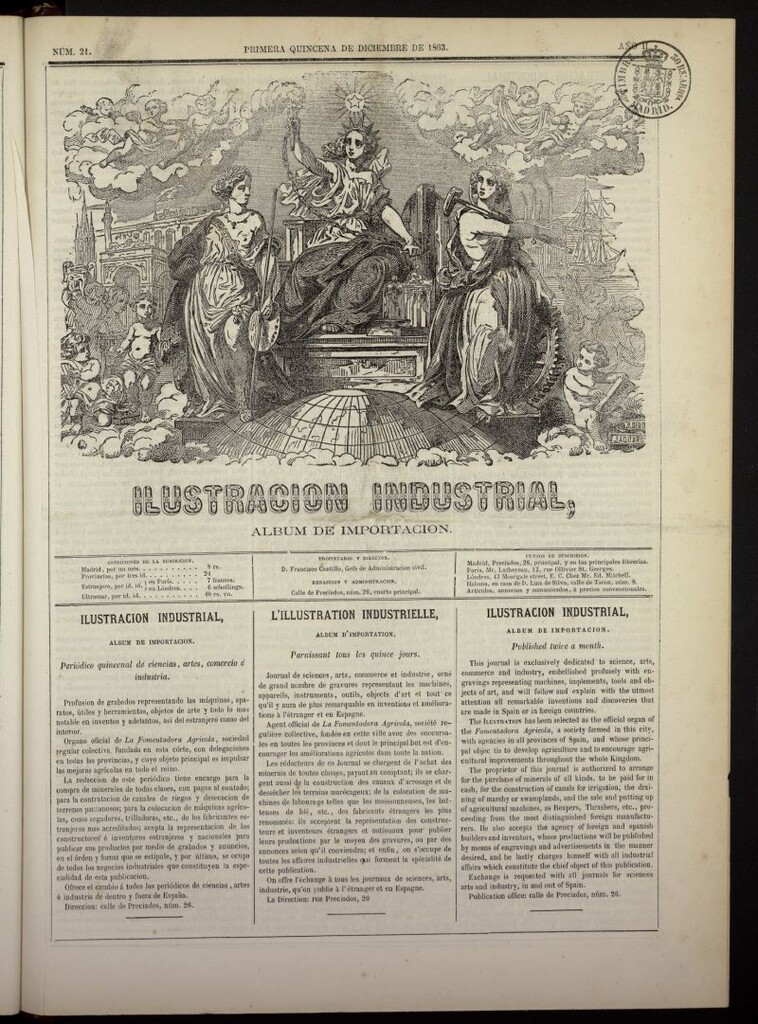 Miniatura de Ilustración Industrial: álbum de importación de la primera quincena de diciembre de 1863, nº 21