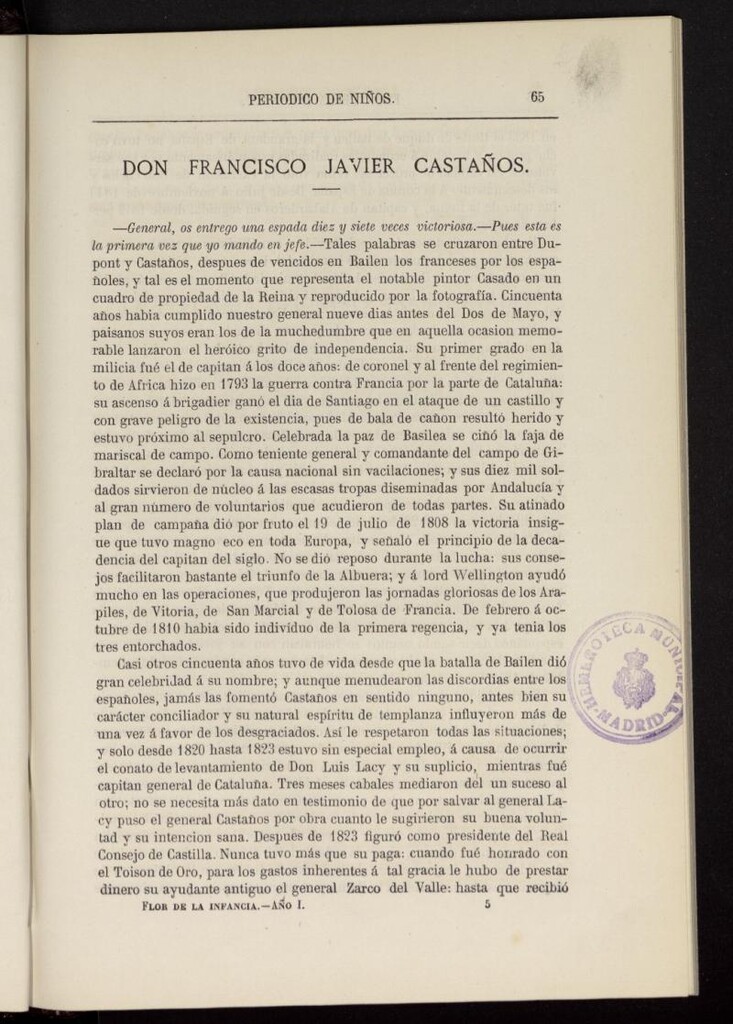 Miniatura de Flor de la Infancia : periódico de niños, número 5