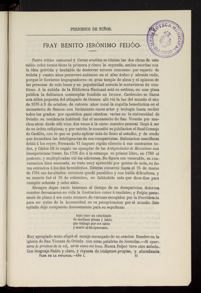 Miniatura de Flor de la Infancia : periódico de niños, número 11