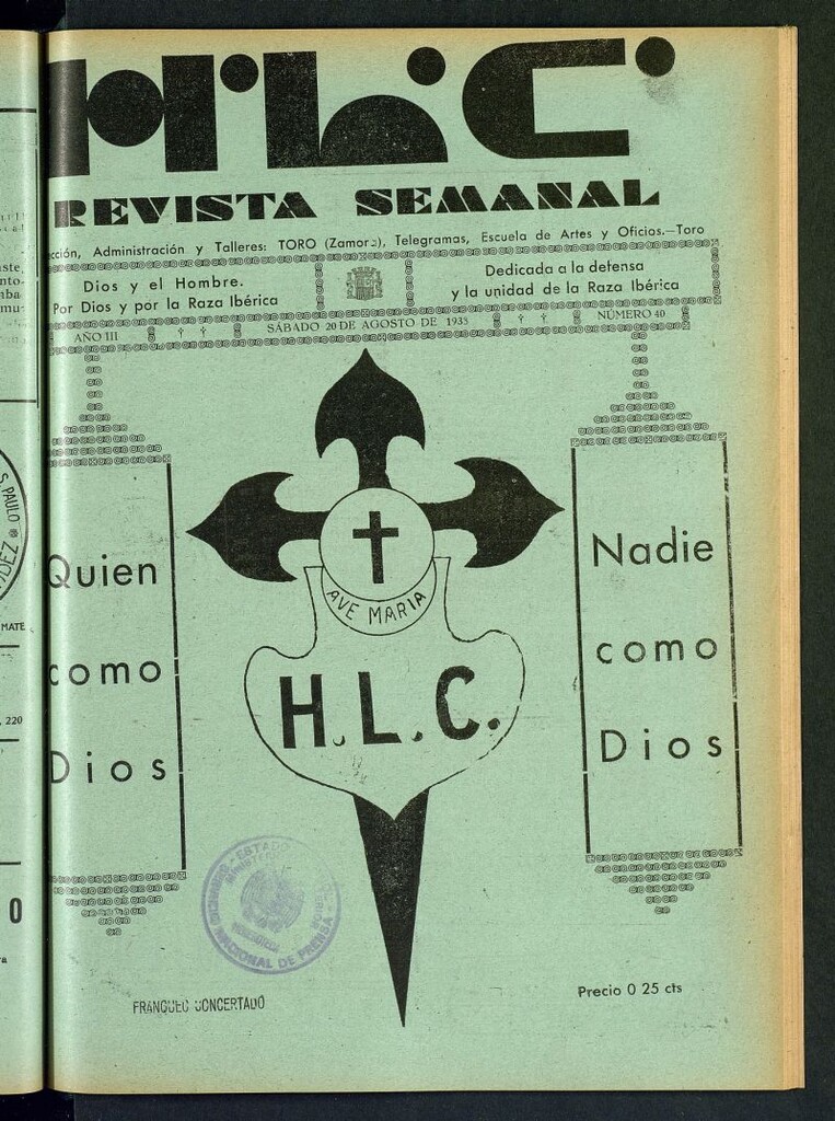 Miniatura de HLC : revista semanal del 20 de agosto de 1938, nº 40
